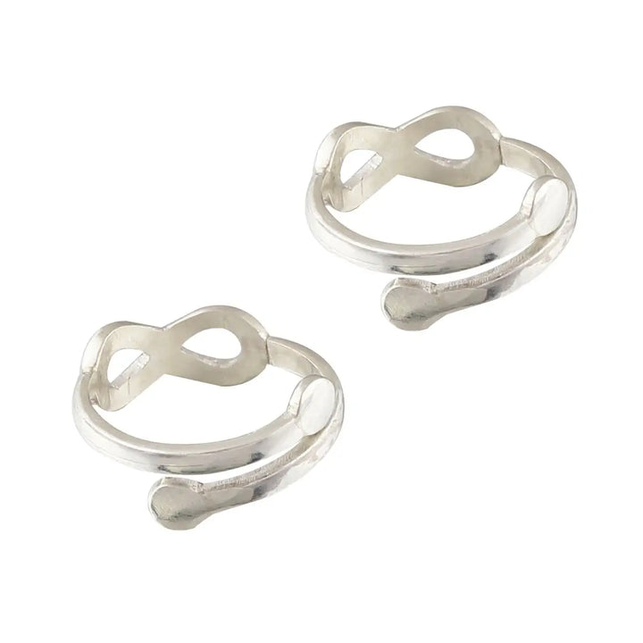 Infinity Sterling Silver Toe Ring (Pair)