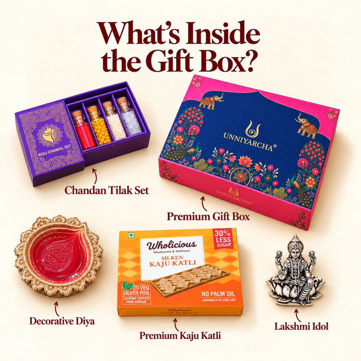 Unniyarcha 925 Pure Silver Goddess Lakshmi Festive Gift Hamper