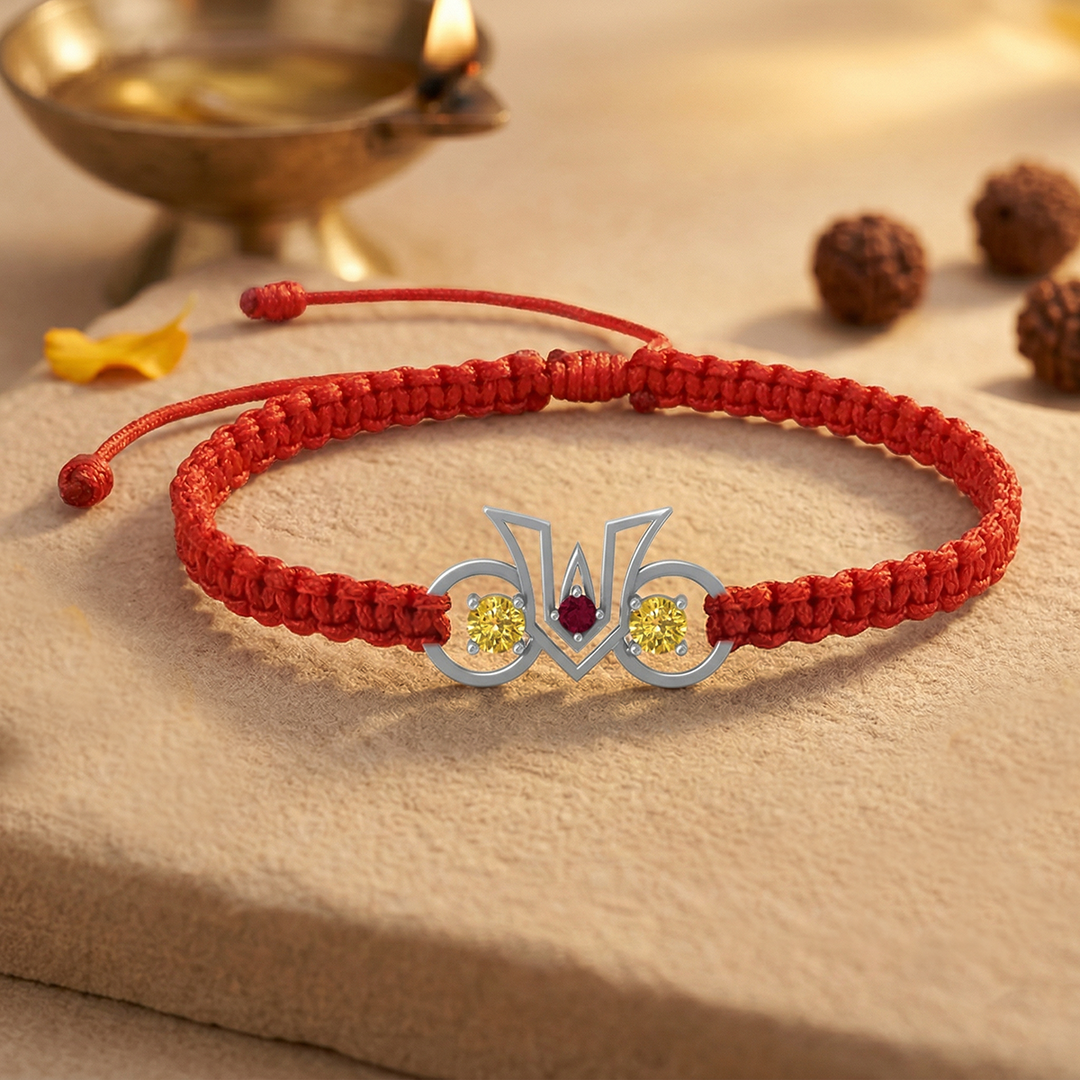 Unniyarcha 925 Pure Silver Lord Jagannath Tilak Bracelet