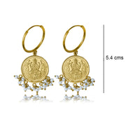 Kuber Silver coin Hoops Earring