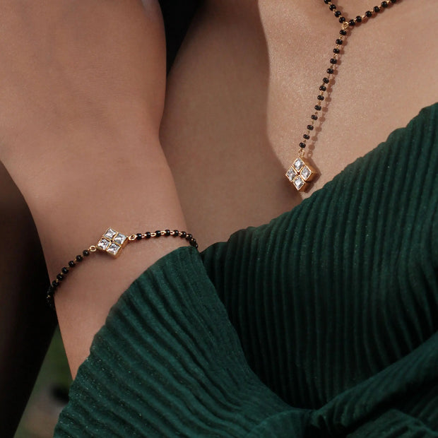 Buy Palmonas 18k Gold Plated Big Stone Mangalsutra Bracelet for Women-BIS  Hallmarked online
