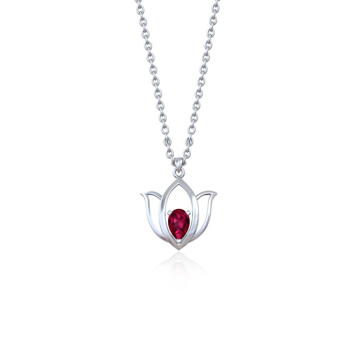92.5 Silver Lotus frame Pendant