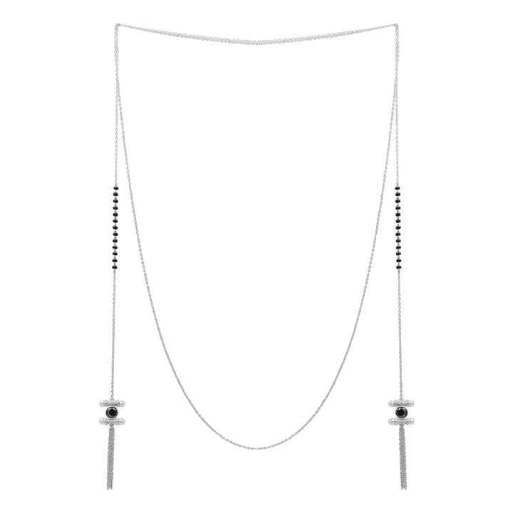 Lariat Wrap Silver 92.5 Mangalsutra Necklace