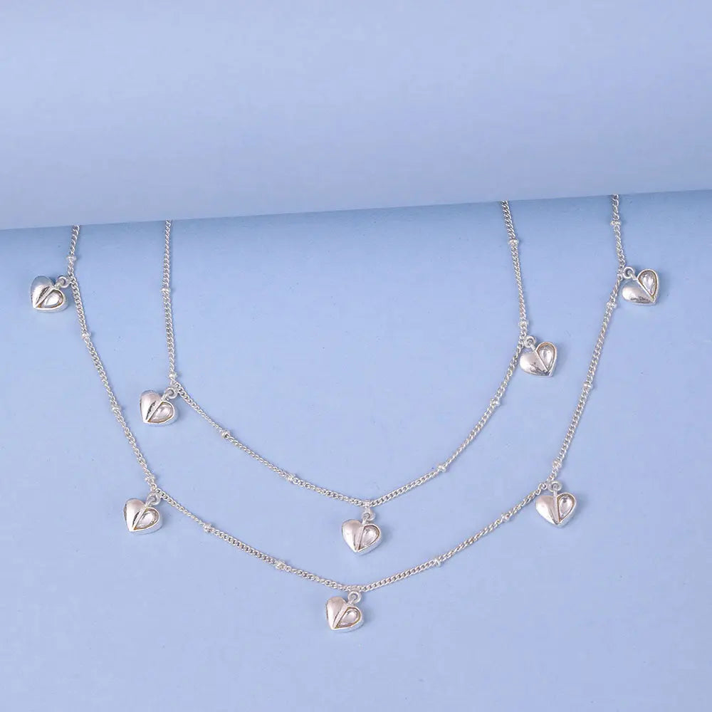 Little Hearts Silver 92.5 Anklet