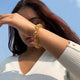 Lotus Gold Plated Silver Bangles (Single)