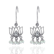 Lotus Gold Plated Silver Earrings
