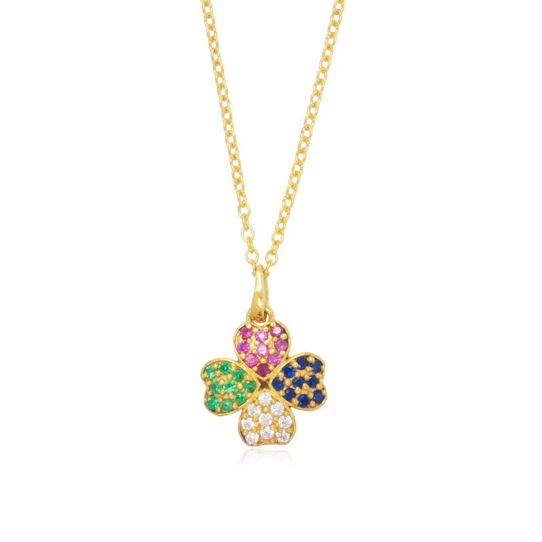Unniyarcha 925 Pure Silver Clover Crush Necklace