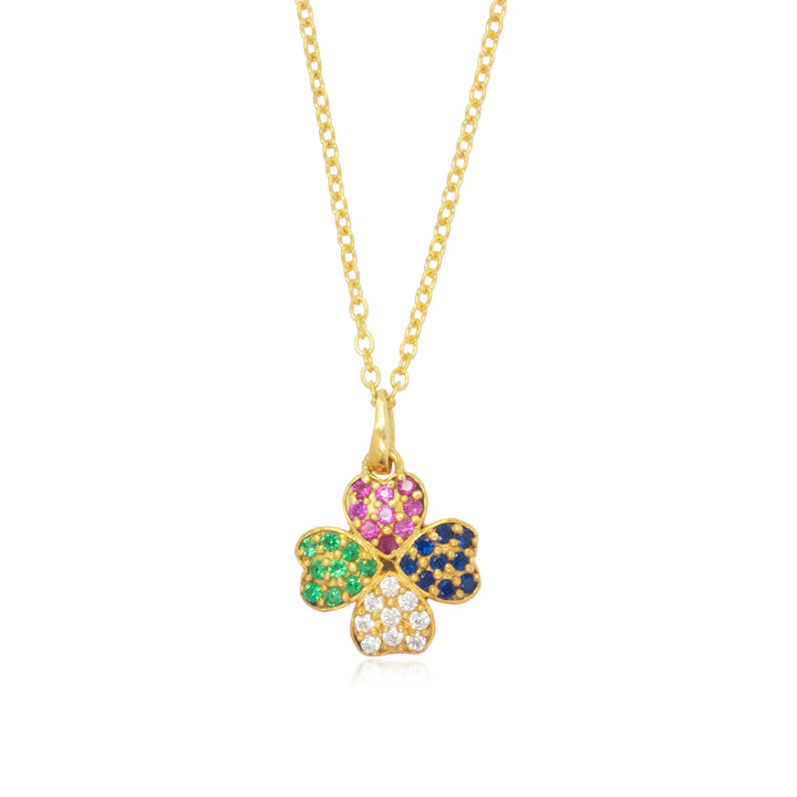 Unniyarcha 925 Pure Silver Clover Crush Necklace