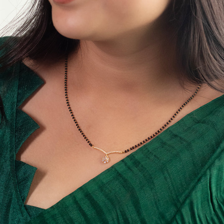 Unniyarcha 925 Pure Silver Saanjh Drop Mangalsutra