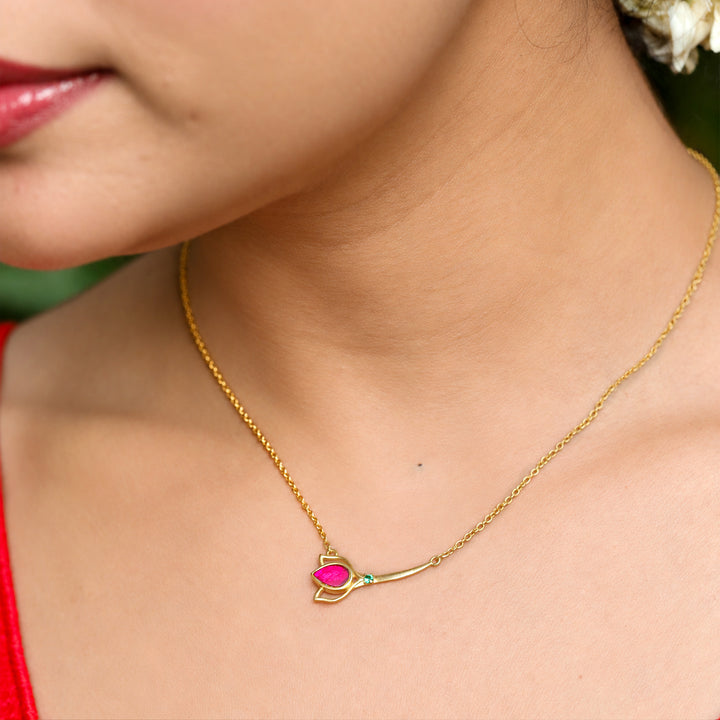925 Silver Kamal Kali Necklace