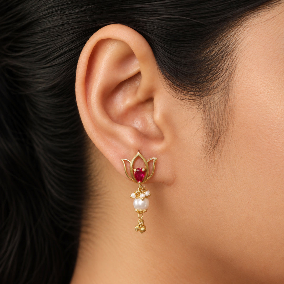 SIlver 925 Gulabo Padma Earrings