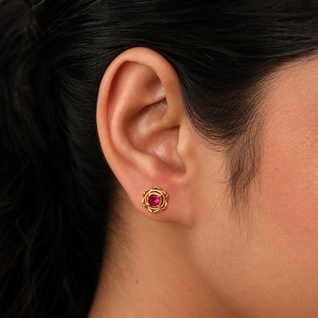 Shakti Yantra Stud Earring