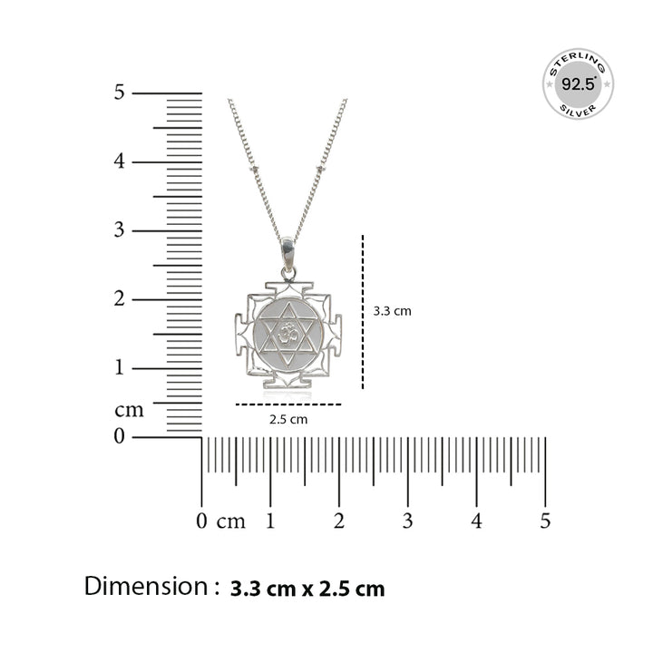 925 Silver Mahamrityunjaya Mantra Necklace