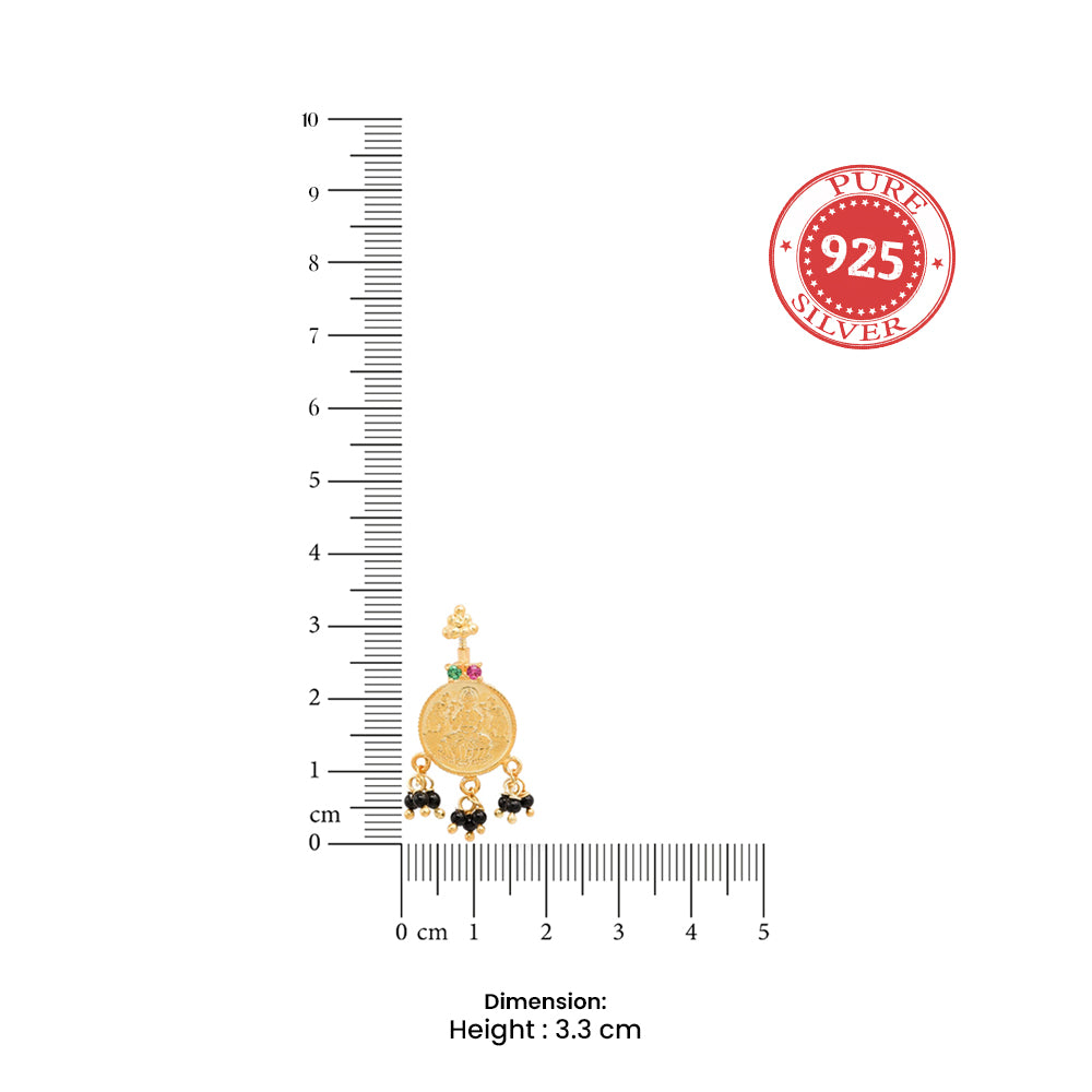 92.5 Sterling Silver Mangal Lakshmi Bugadi (Pierced)