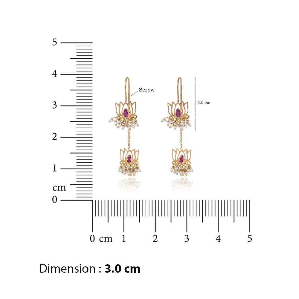 SILVER KUNDAN LOTUS CUFF