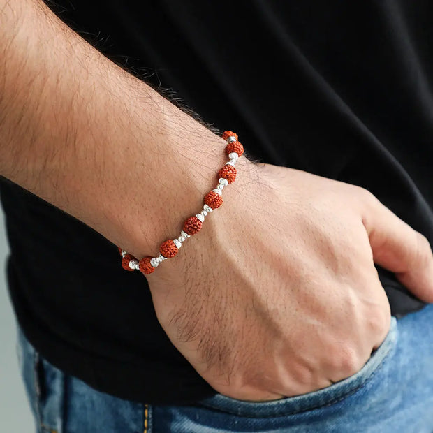 Rudraksha Bracelet, Meditation Bracelet for Men, Shiva Bracelet, Yoga  Jewelry, Shiva Shakti, Wrist Bead Bracelet - Dr Vedant Sharmaa