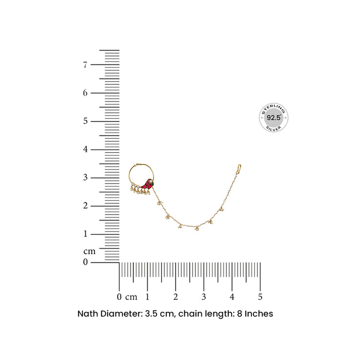 Mithu Rajkumari Silver 24k Gold Plated Nath