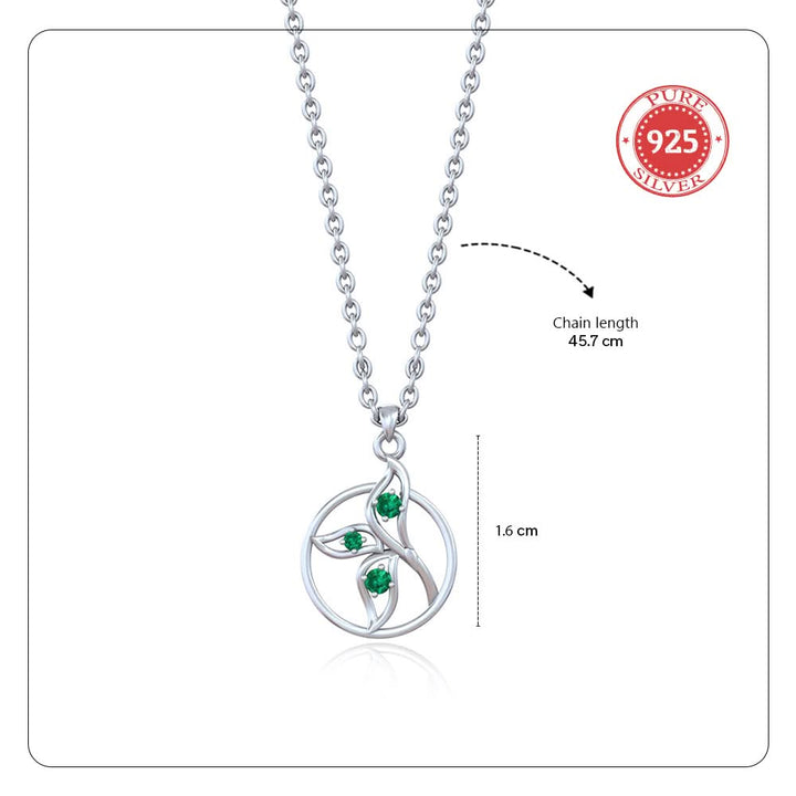 Pure Silver Swirl Pendant