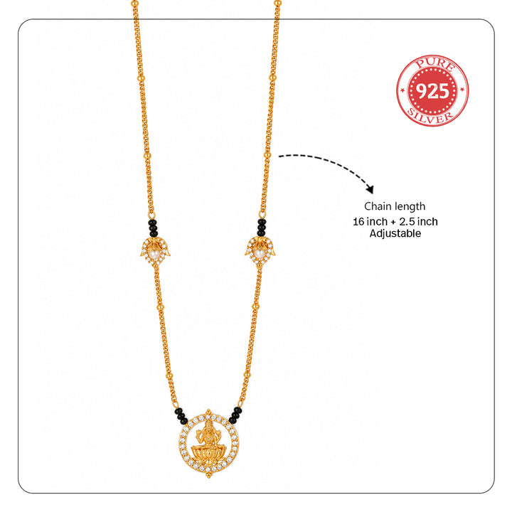 Silver 92.5 Dhan Lakshmi Mangalsutra Necklace