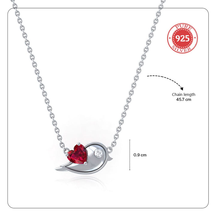 Unniyarcha 925 Silver Love Bird Necklace