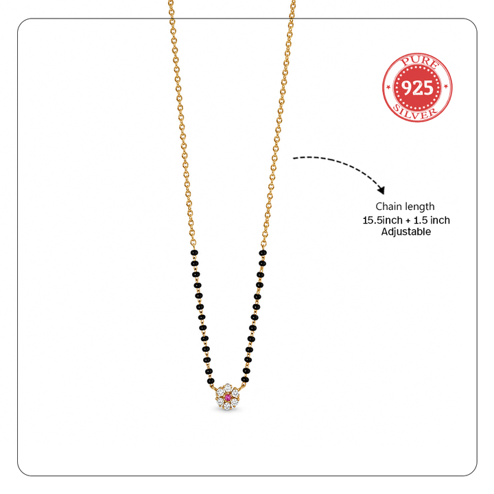 925 Silver Daisy Mangalsutra