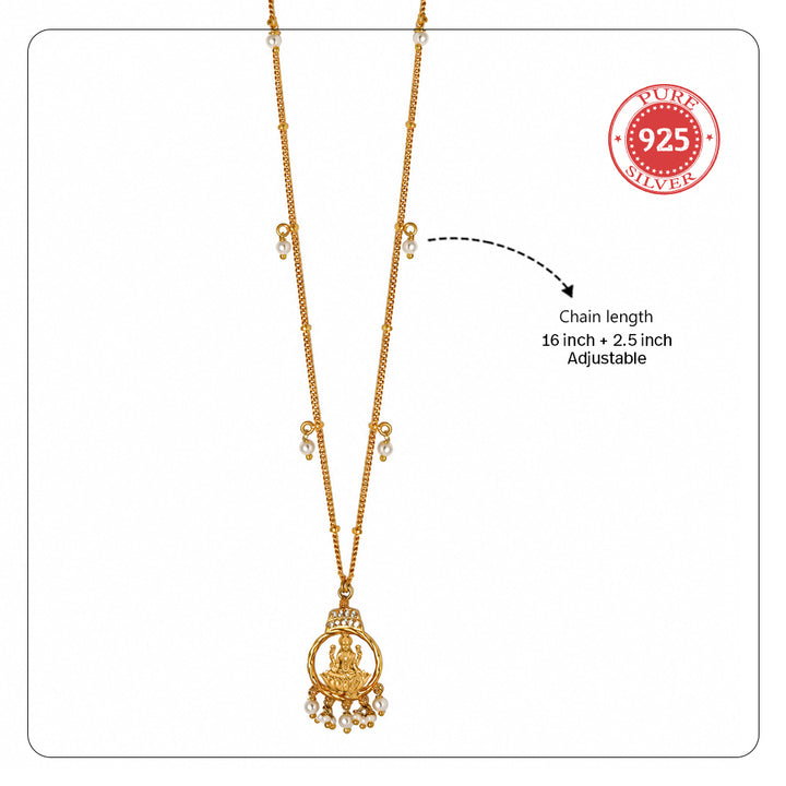 Dhan Lakshmi Pearl Drop Pendant Necklace
