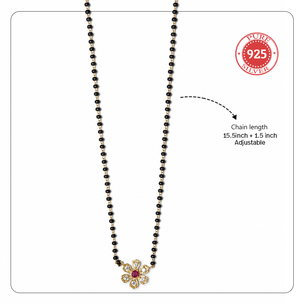 925 Silver Mangalya Blossom Mangalsutra