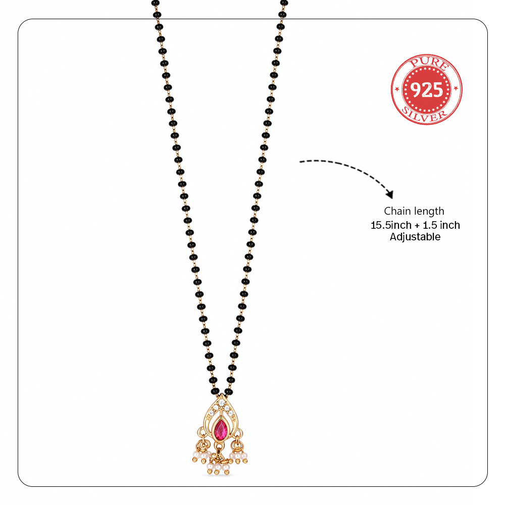925 Silver Heirloom Teardrop Mangalsutra