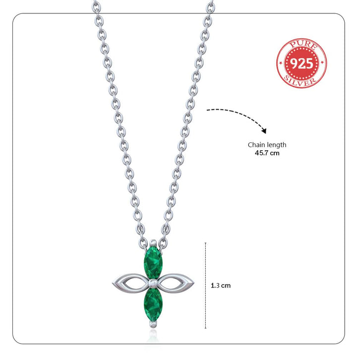 Pure Silver Green Axis Pendant