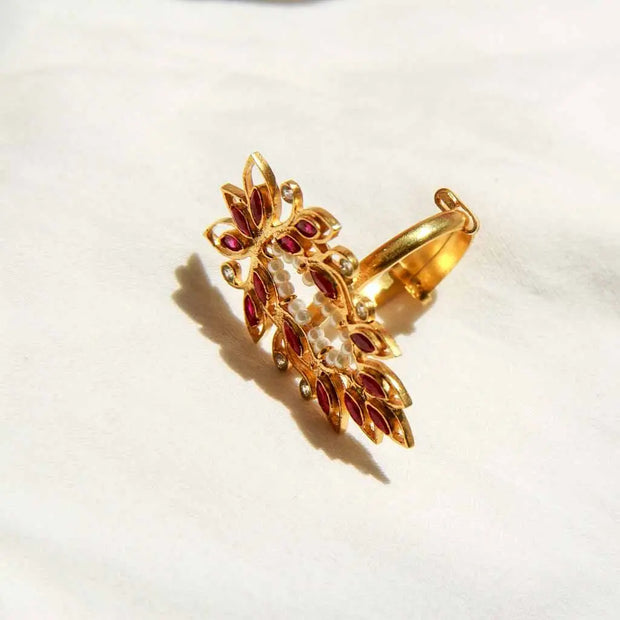 Gemzlane Gold plated AAA Zircon Cocktail Rings for women and girls |  Gemzlane