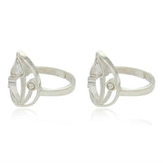 SILVER 92.5 AAM RAS WHITE STONE TOE RING