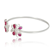 SILVER Butterfly Bangle