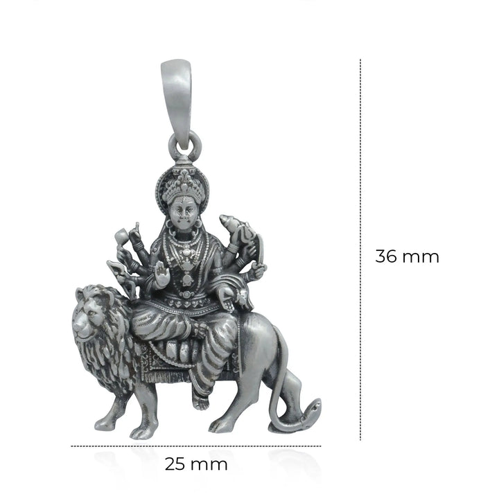 Sherawali Mata Silver 92.5 Pendant