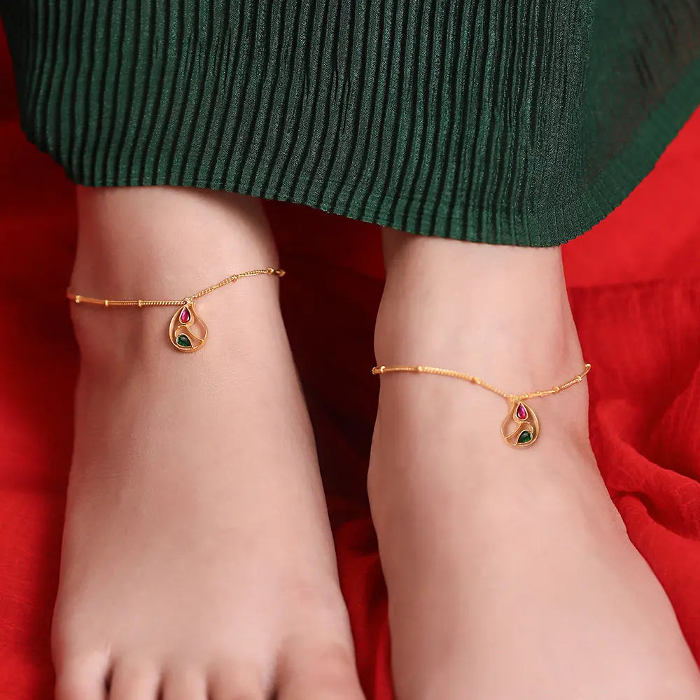 Silver 92.5 Aam Ras Anklet