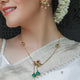 Silver 92.5 Aam Ras Pink & Green Necklace