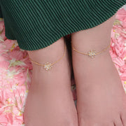 Silver 92.5 Flower Anklet