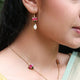 Silver 92.5 Lotus Sui Dhaga Earrings