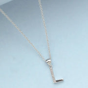 Silver Alphabet Pendants and Chain