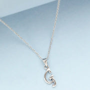 Silver Alphabet Pendants and Chain
