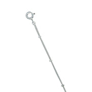 Silver Bow Drop Necklace