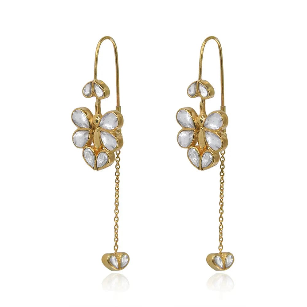 Silver sui dhaga earrings Clearance