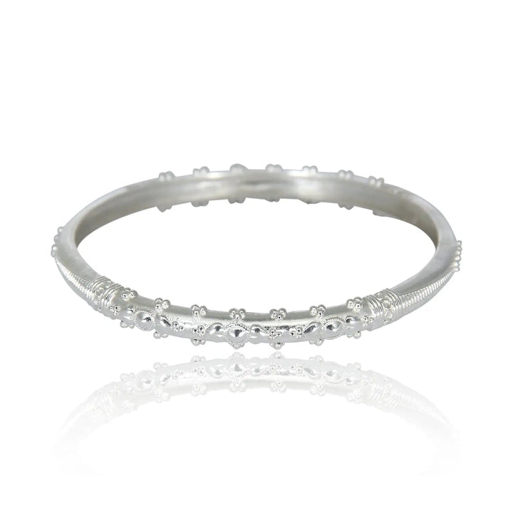 Silver Classic  Plated Bangle(Single)