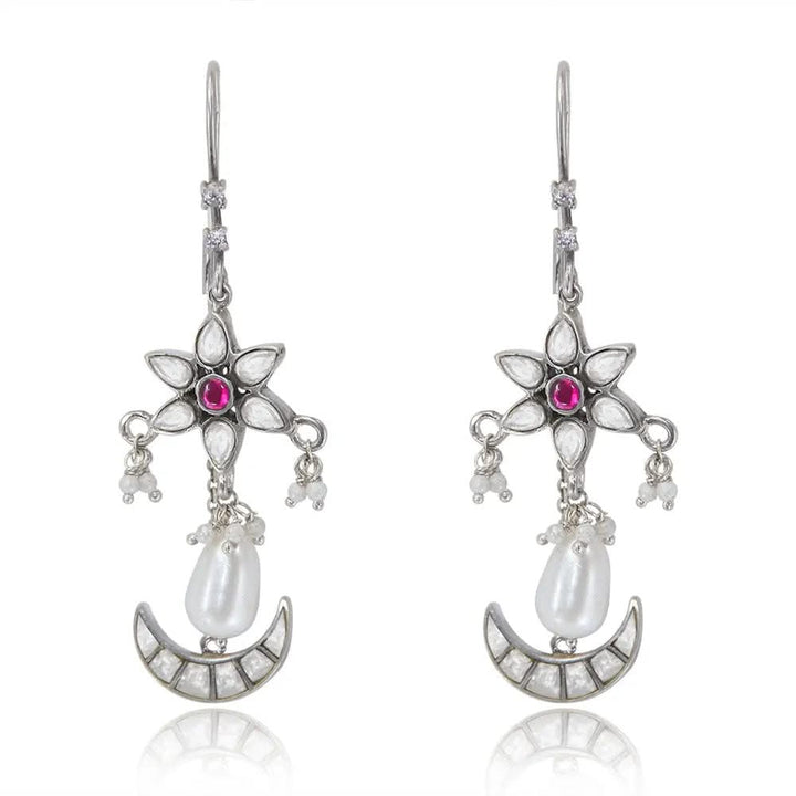 925 Sterling Silver Flower Kundan Sui Dhaga