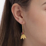 Silver Gold Plated Flower Earrings