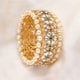Silver Gold Plated jadau bangle