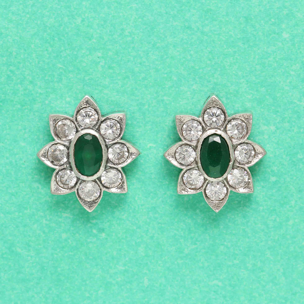 Sparkle & Shine Lg Enamel Flower Earring - Sea Green/Gold - Scout Curated  Wears