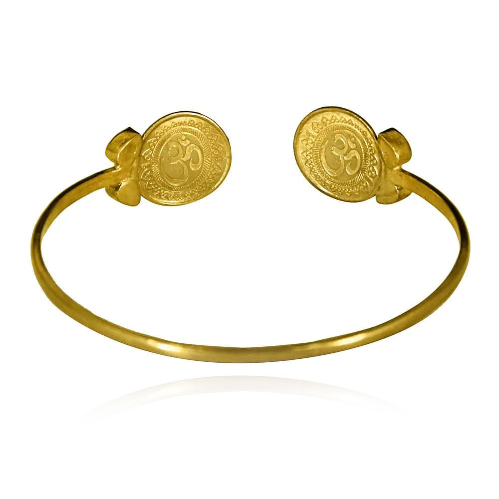 Silver Ganesh Coin Cuff