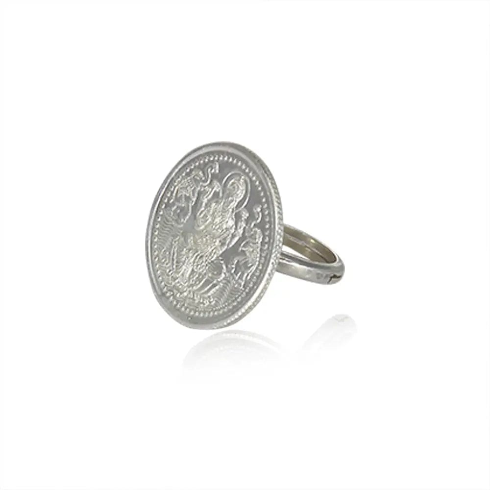 Buy Silver Kuber Gold Plated Coin Ring Online Unniyarcha