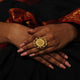 Silver Lakshmi Kundan Ring