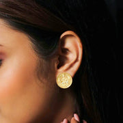 Silver Kuber coin Earring